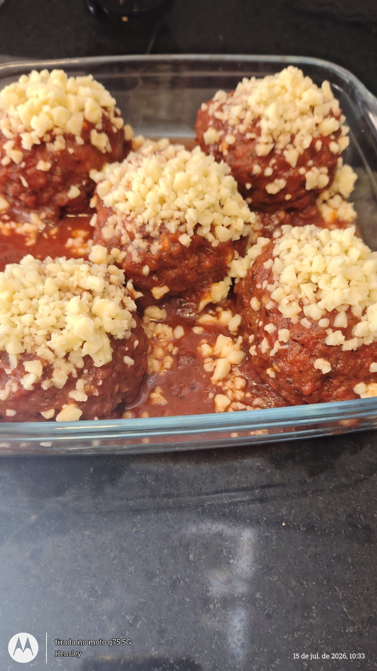Polpetone empanado recheado a Parmegiana na Airfryer
