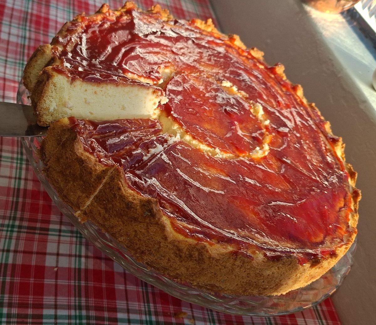 Torta de ricota com goiabada
