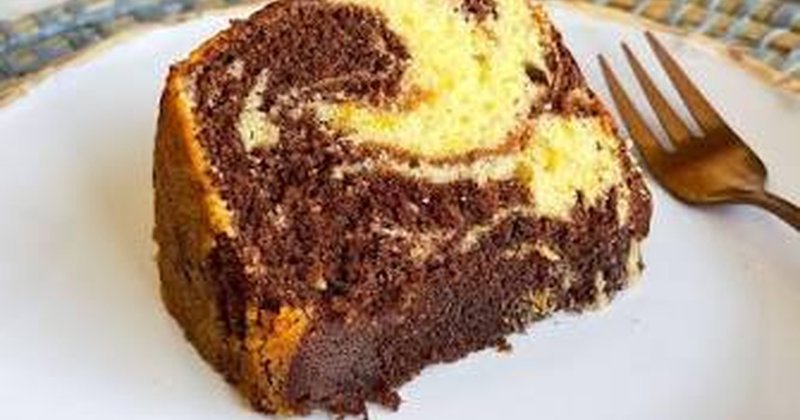 Bolo Mármore de Laranja e Chocolate