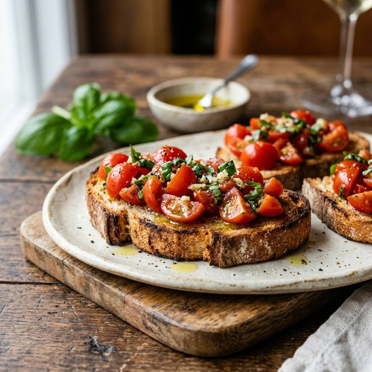 Bruschetta Pomodoro Clássica: O Antepasto Italiano Perfeito