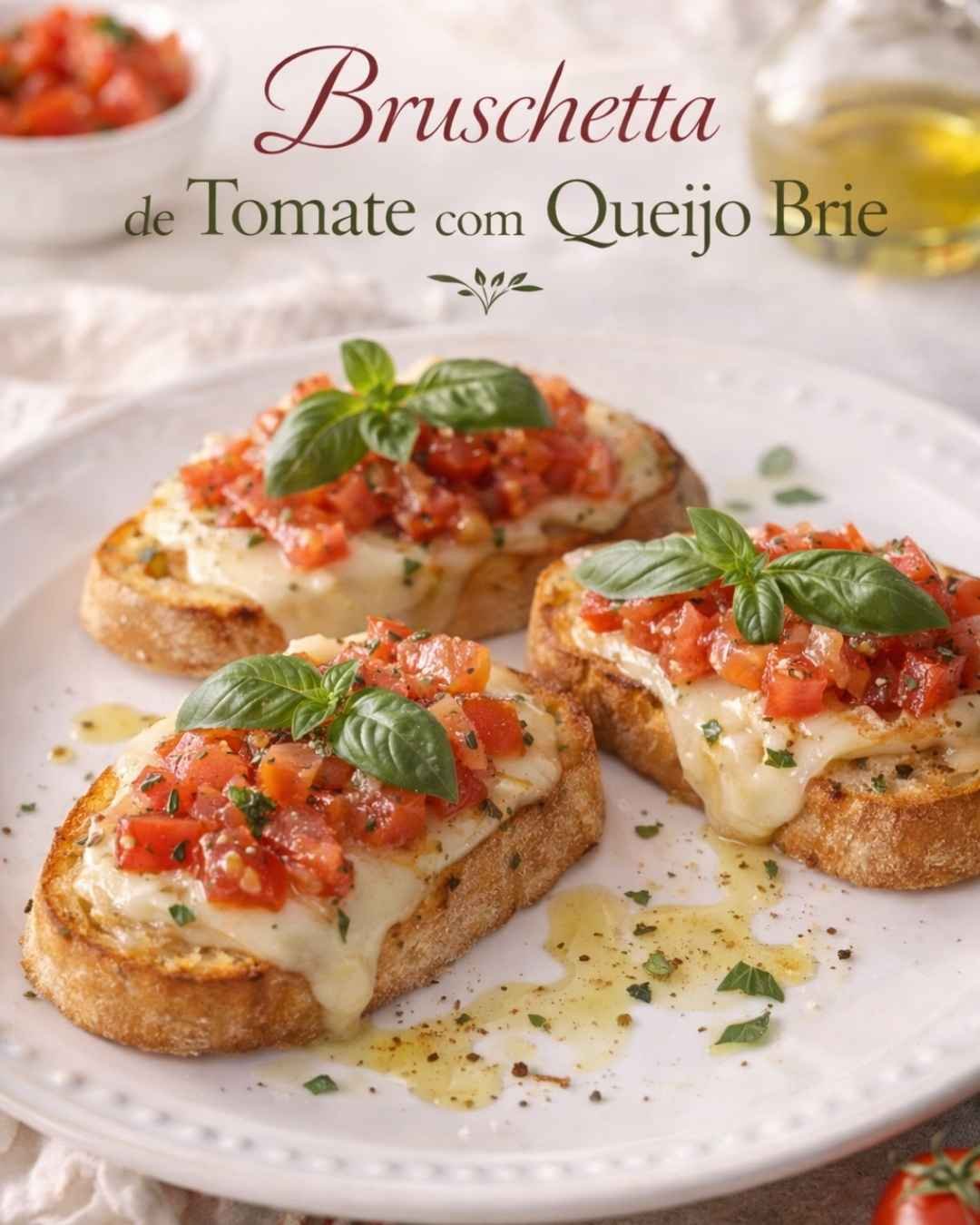 Bruschetta de Tomate com Queijo Brie: Entrada que Impressiona