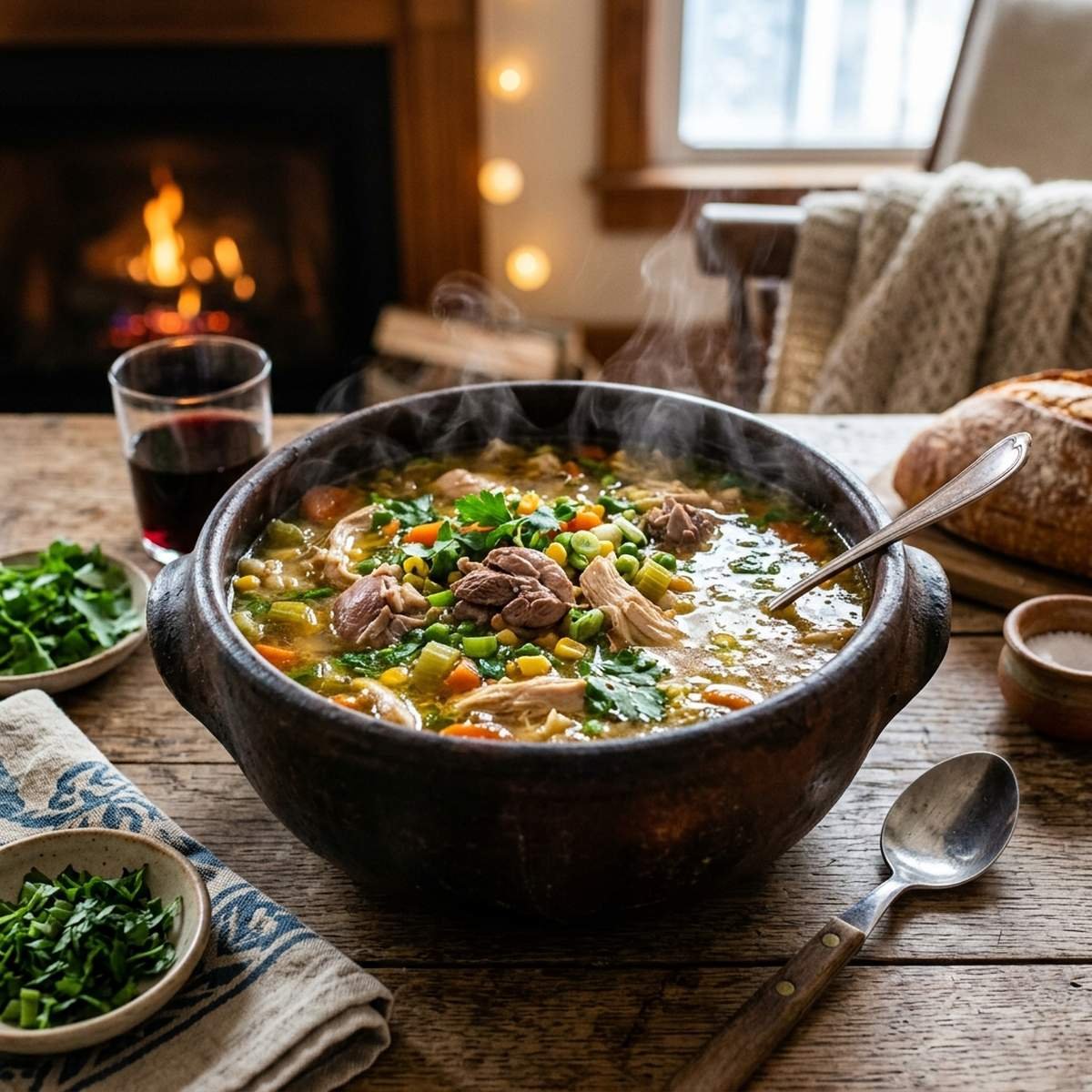Caldo de Frango Caipira: O Remedio da Vovo para o Frio