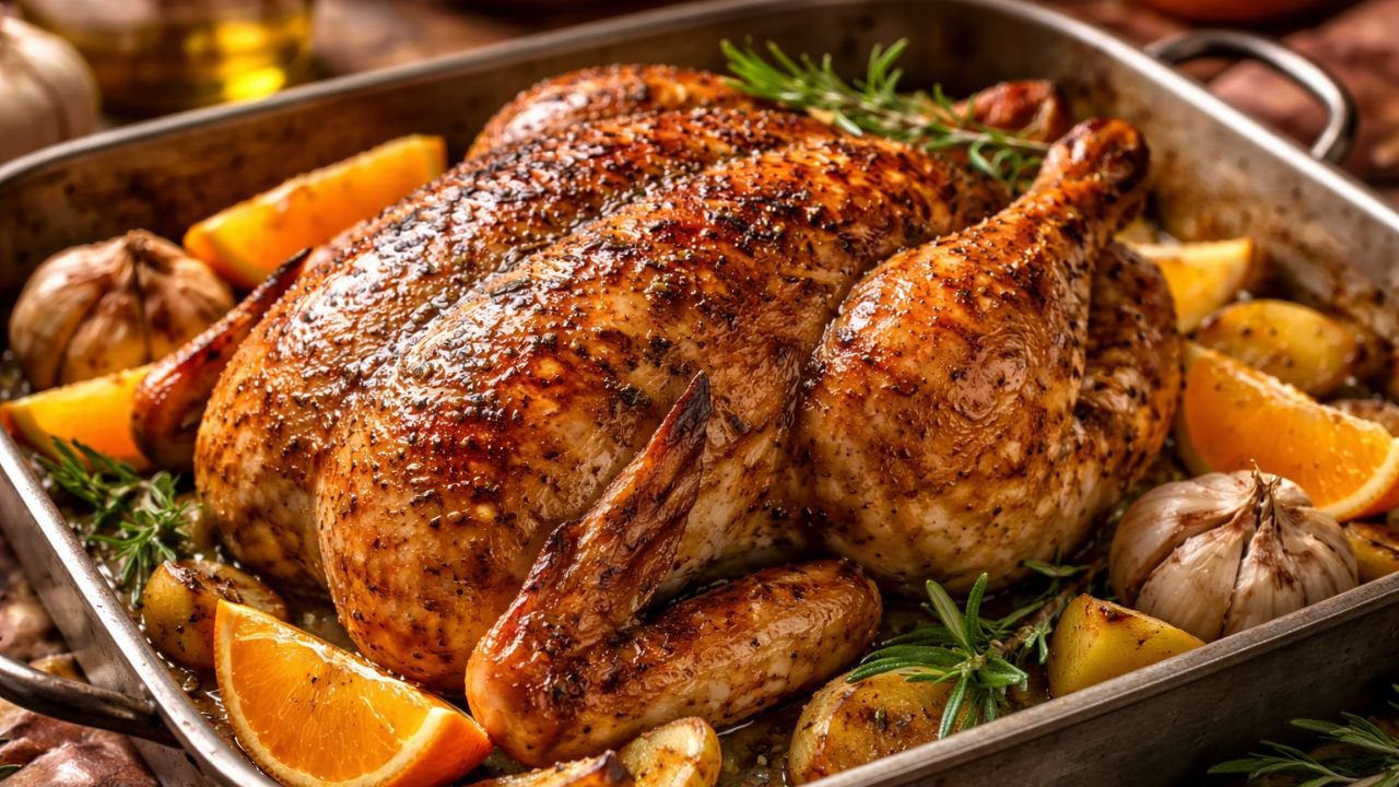 Chester Assado que Fica Dourado por Fora e Suculento por Dentro — O Segredo está na Marinada