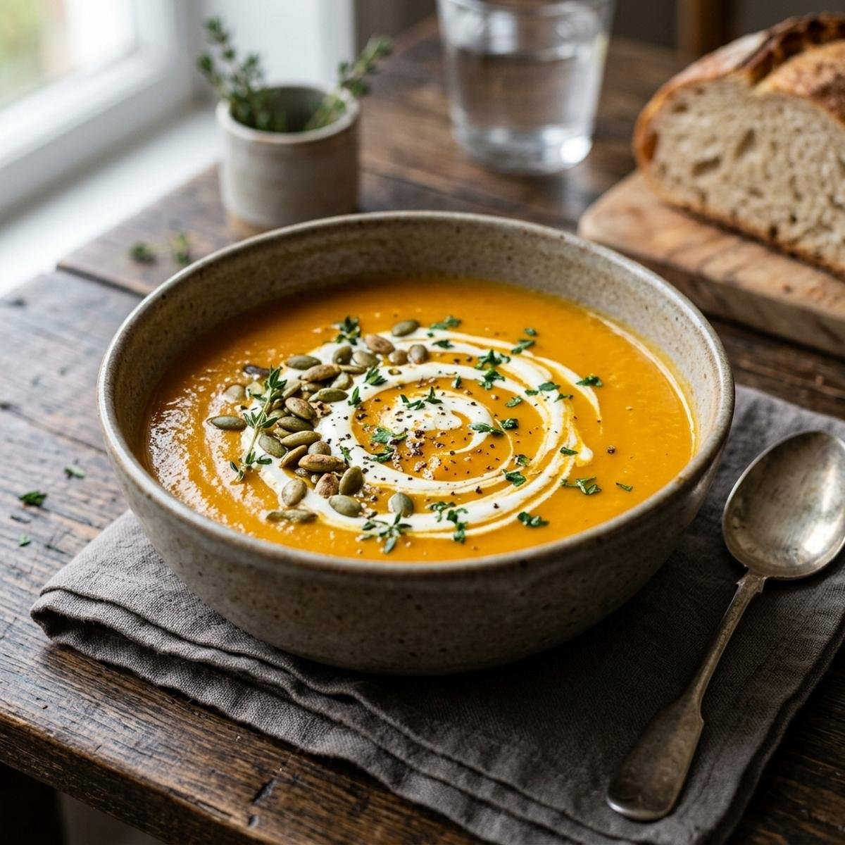 Creme de Abobora com Gengibre: Sopa Cremosa e Reconfortante