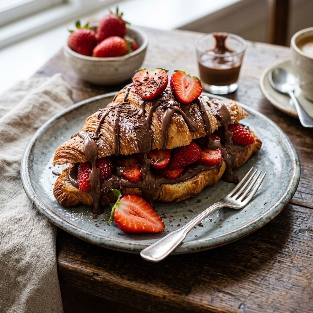 Croissant de Nutella com Morango: Sobremesa de Cinema