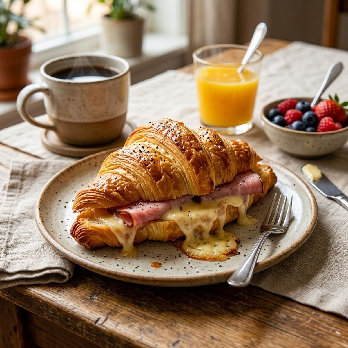 Croissant de Presunto e Queijo: O Salgado Clássico