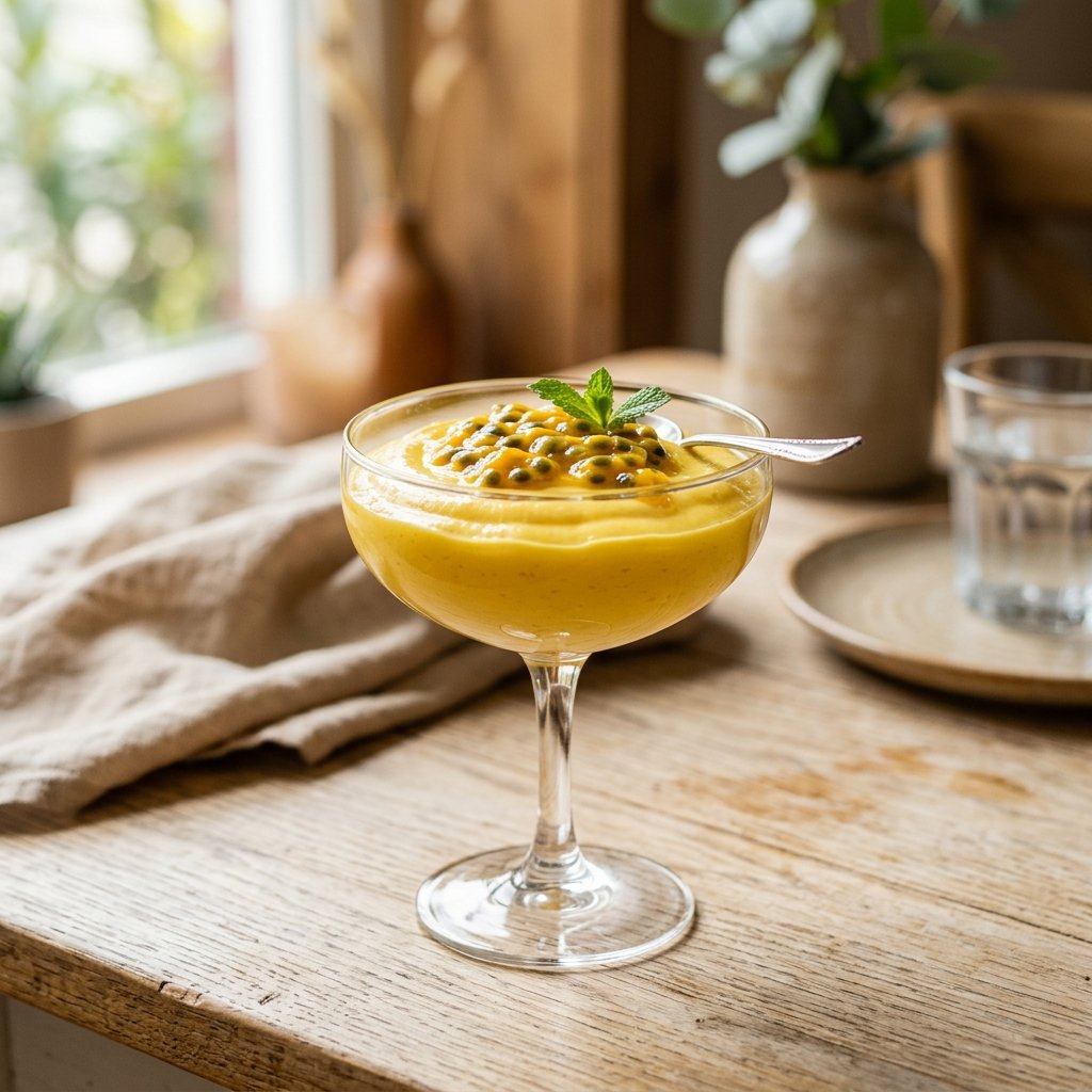 Mousse de Maracujá Vegana com Tofu Sedoso