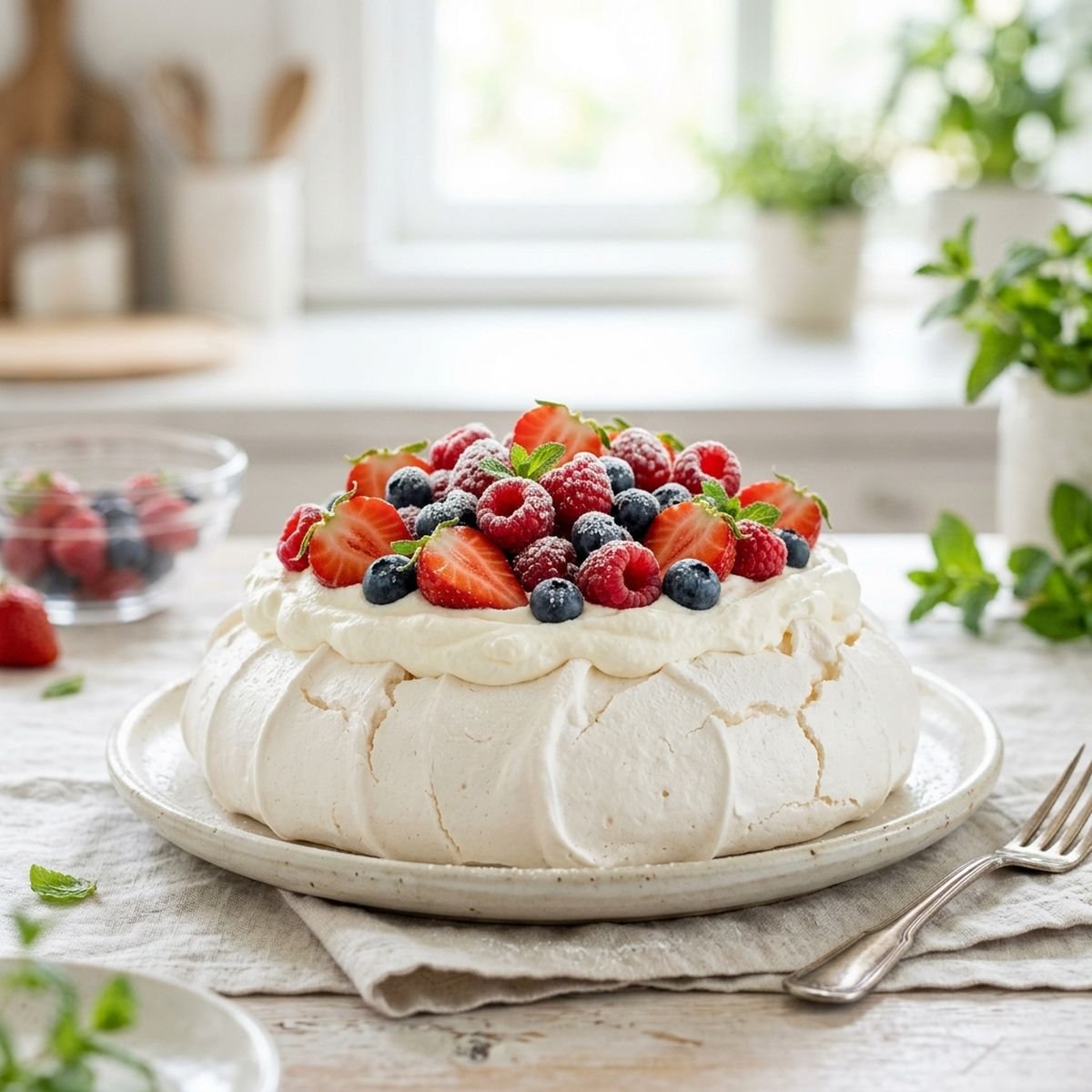 Pavlova de Frutas Vermelhas: Leveza, Crocância e o Frescor das Frutas