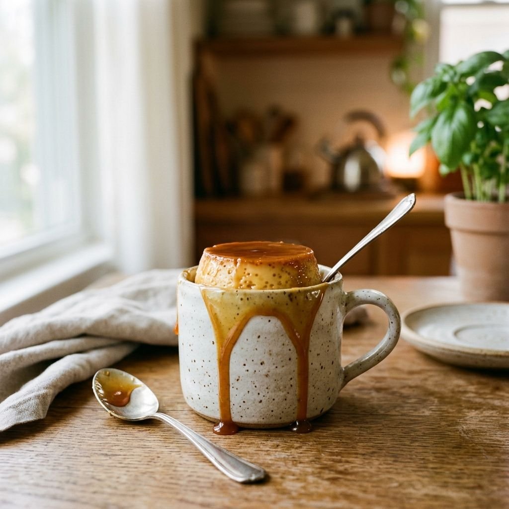 Pudim de Caneca de Micro-ondas: Rápido e Perfeito