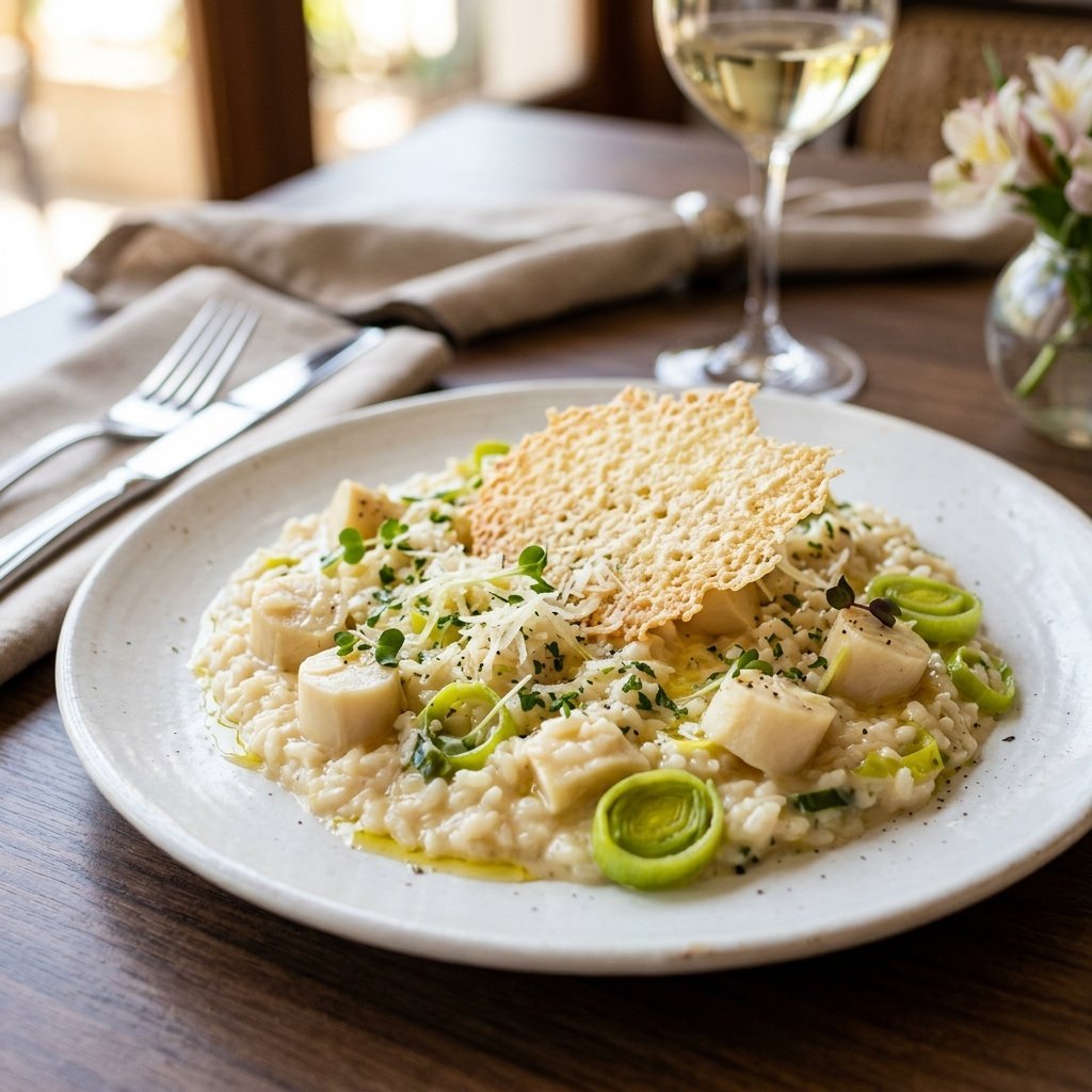 Risoto de Palmito com Alho-Poró
