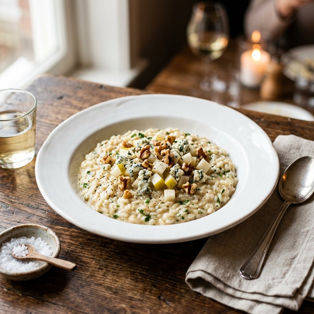 Risoto de Pera com Gorgonzola