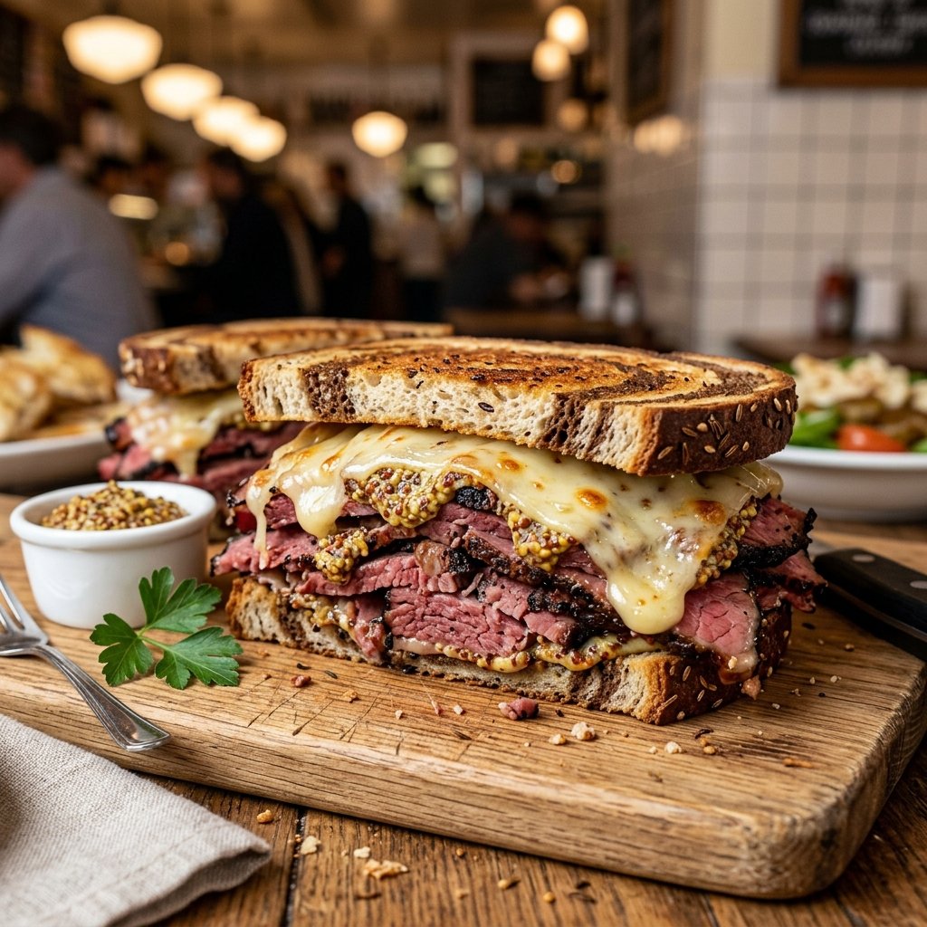 Sanduíche de Pastrami com Mostarda Ancienne