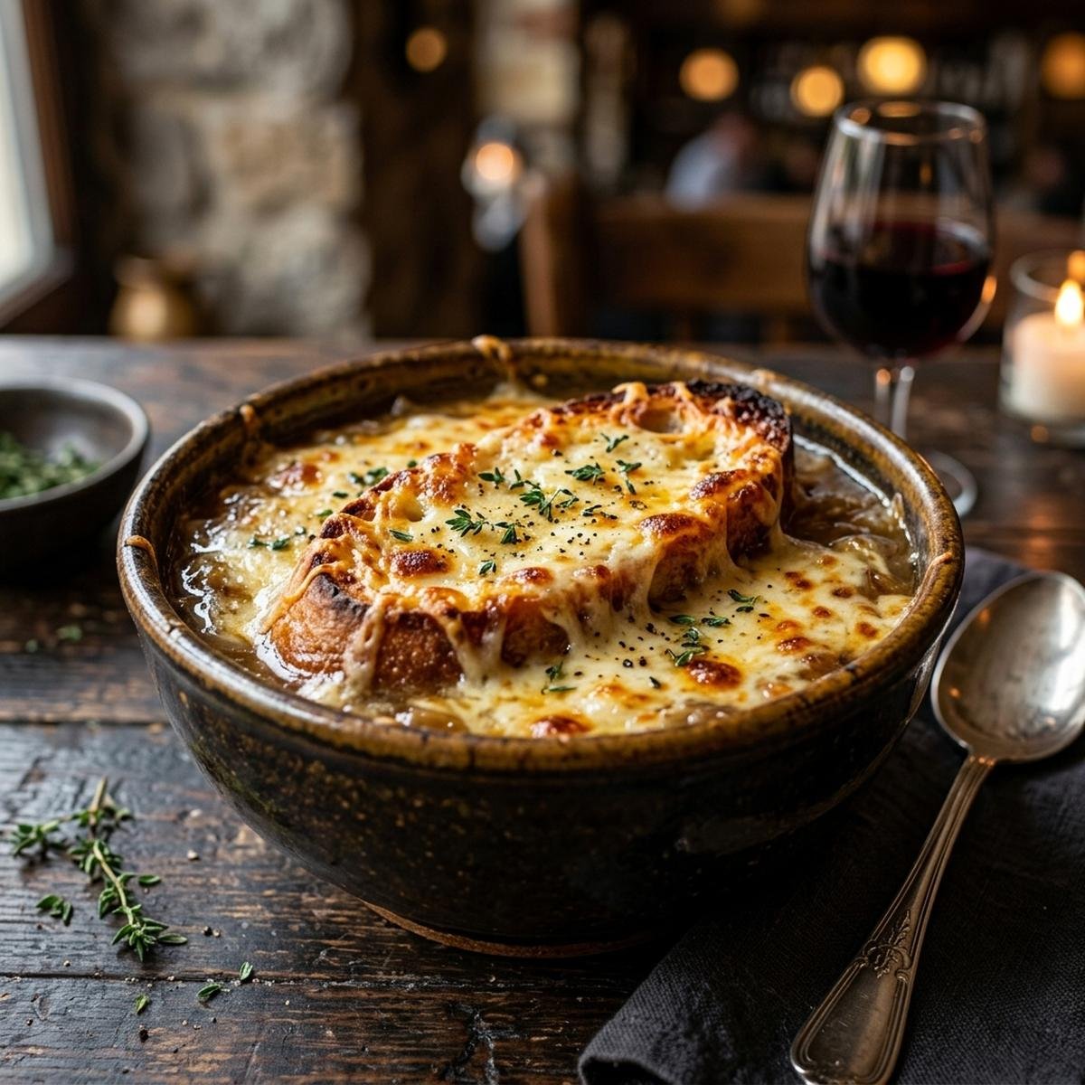 Sopa de Cebola Francesa Gratinada: O Aquecimento Perfeito com Queijo Gruyère