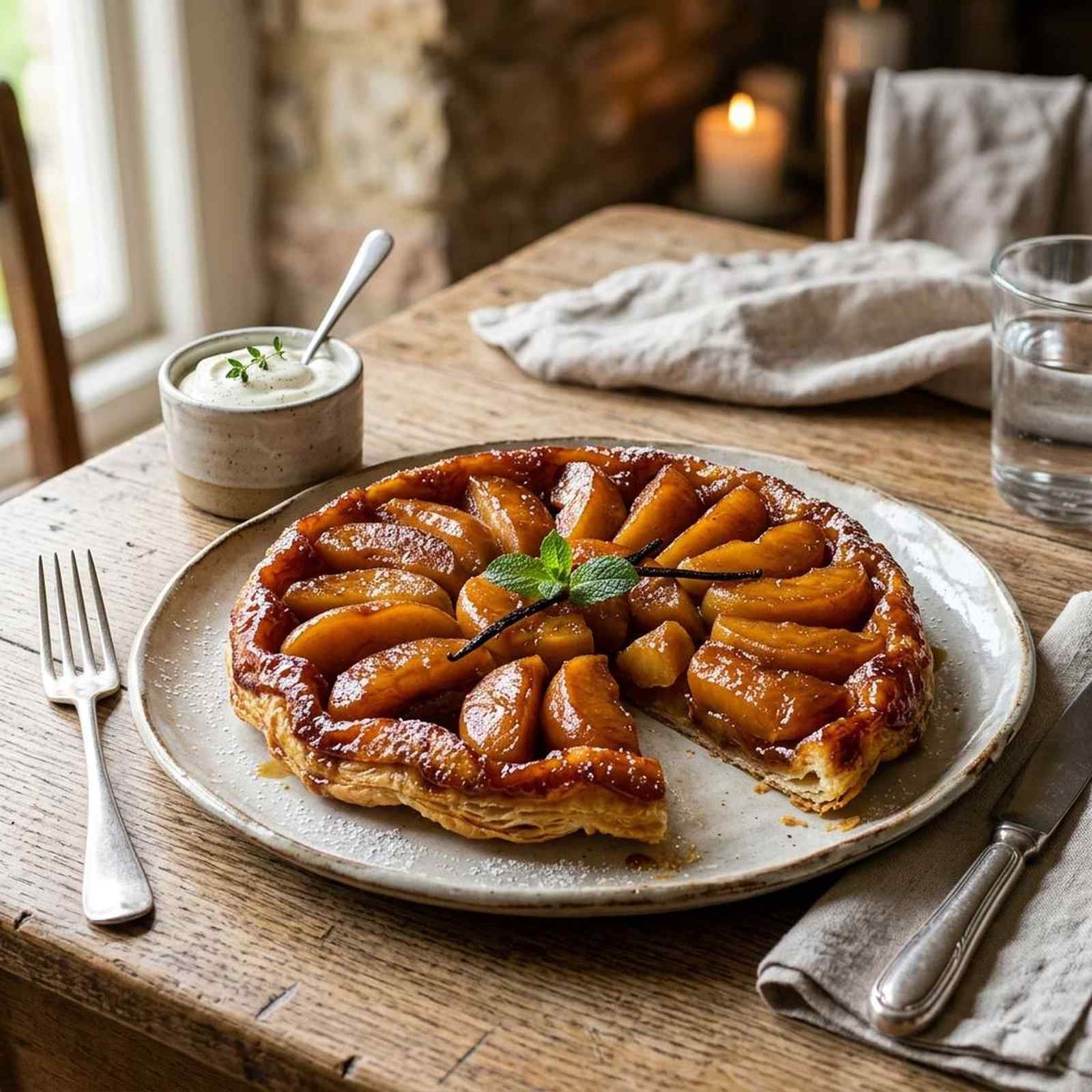 Tarte Tatin de Maçã — O Equilíbrio Perfeito entre Caramelo e Massa Crocante